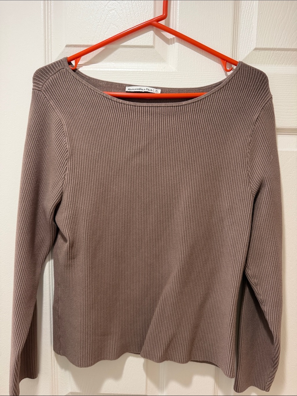 Abercrombie & Fitch Taupe/light brown Ribbed Sweater XL NWOT